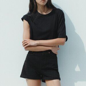 Zara High Waist Mom Shorts